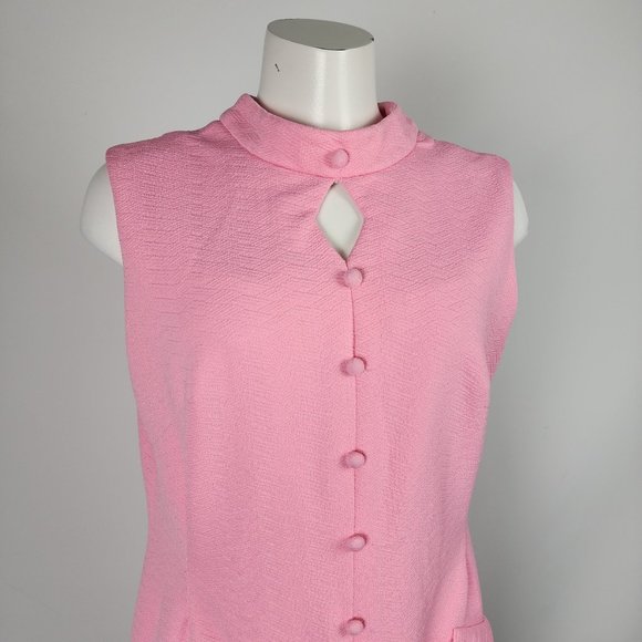 Vintage Pink Sleeveless Dress - Picture 3 of 11